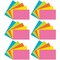 Index Cards, 5 Super Bright Assorted Colors, 0.25" Ruled, 3" x 5", 75 Cards Per Pack, 6 Packs